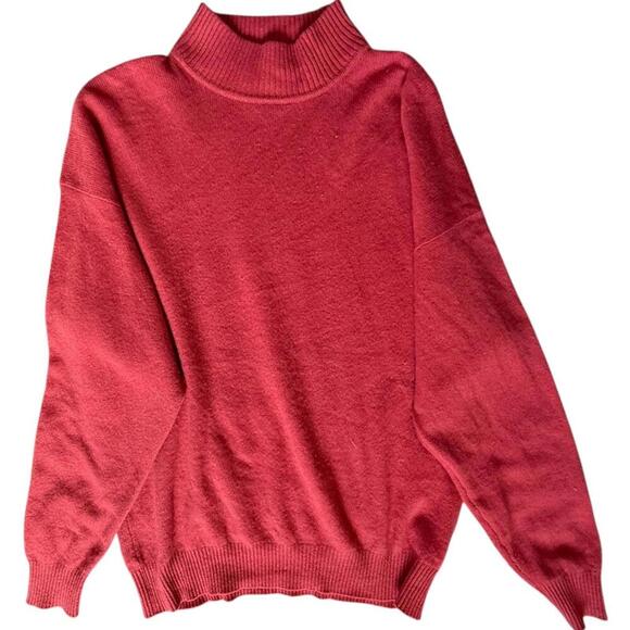 Charter Club 100% Cashmere Red Turtleneck Sweater (Medium) - Picture 3 of 5